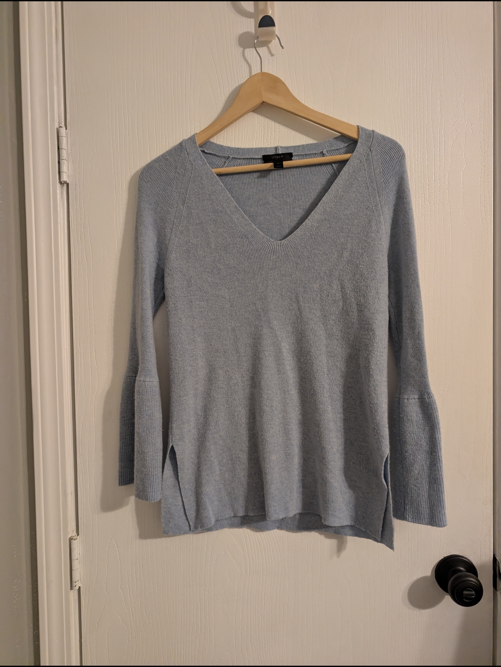 J. Crew Pale Blue V-Neck Sweater